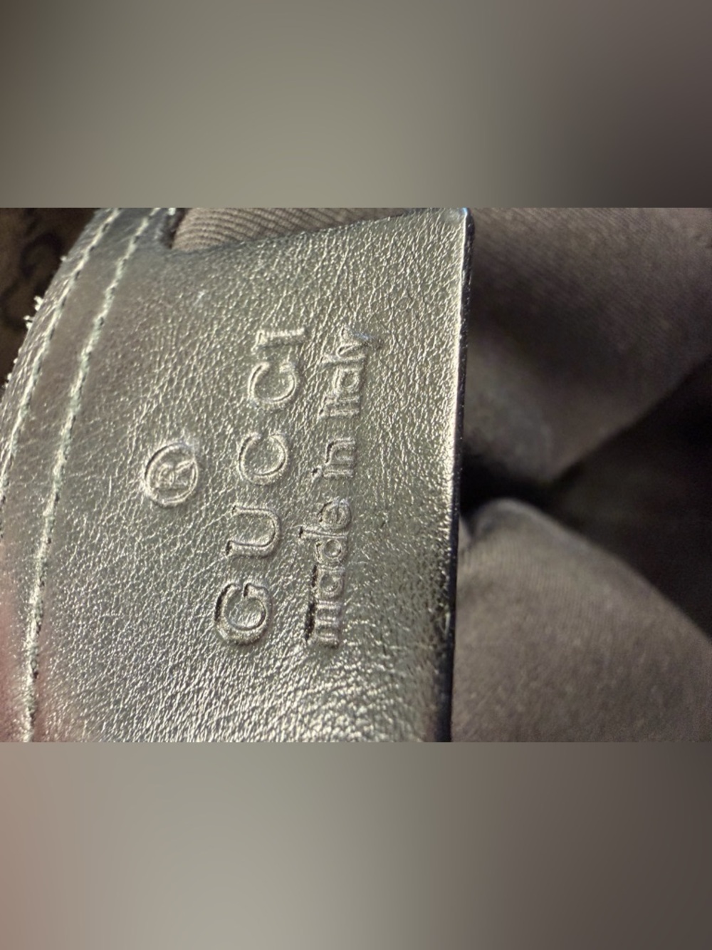 Authentic Gucci Joy GG Canvas/Leather Hobo Bag – Gunmetal and Black - Picture 7 of 11